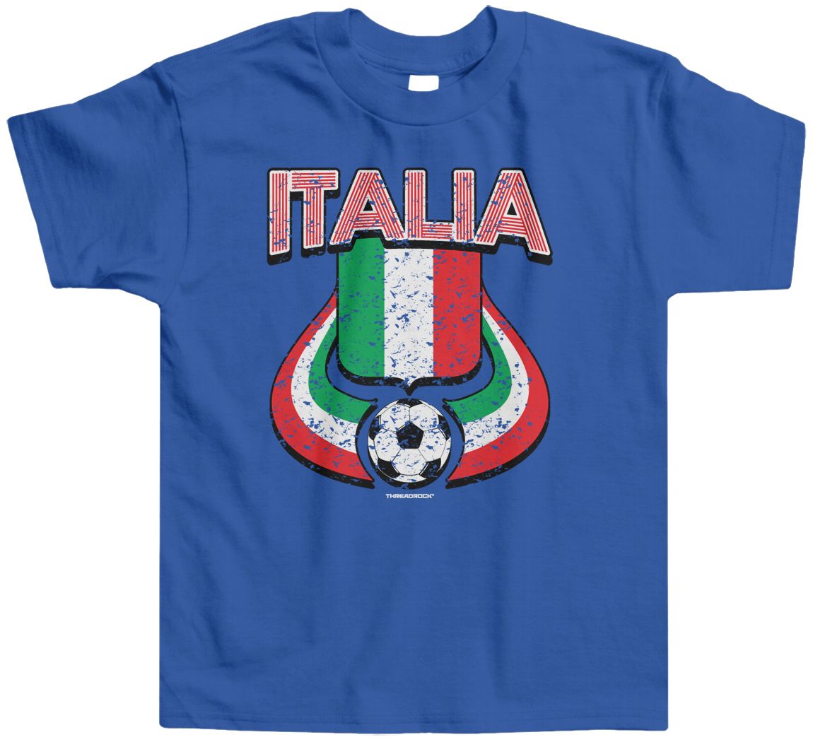 Threadrock Kids Italia Soccer Toddler Tshirt Italy Italian Football Team